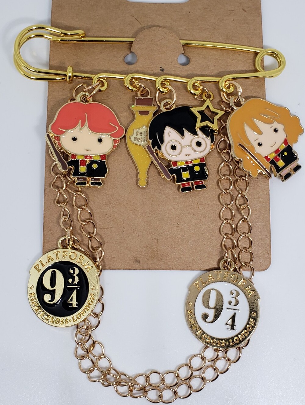 Handmade Chibi Harry Potter safety pin Brooch